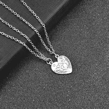 2pcs/set Mother Daughter Sawtooth Broken Heart Pendant Necklace Simple Spec
