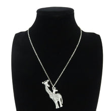 GLOWCAT Q15A44 Silver Alloy Women Girls Jewelry Animal Giraffe Mom Baby Pen