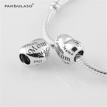 Pandulaso Mom Heart Silver Beads Fit Charms Silver 925 Original Bracelets D