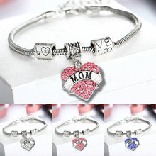 Charm Heart Love Mom Sister Pendant Bracelet Shellhard Luxury  Crystal Desi