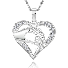 brand mother baby heart Gold color pendant mom daughter son child family l