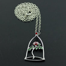 New Charms Choker Collier Femme Rose Pendans Necklaces Beauty And The Beast