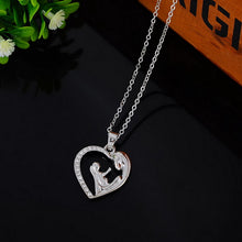 Mother's Day Gift 1PC Women Necklace Heart Exquisite Mom Embrace Baby Rhine