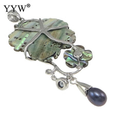 YYW Wedding Jewelry Mom Gifts Abalone Pink Black White Shell Pendants Mothe