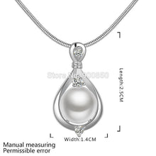 White Big Imitation Pearl Pendant Necklace For Women 2017 Fashion Snake Cha