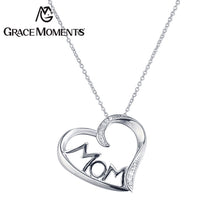 Grace Moments Crystal Zircon Fashion Women Jewelry Heart MOM Love Chain Nec