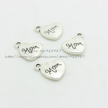 Sweet Bell Free shipping (30 pieces/lot) 14*18mm two color Alloy Heart Engr