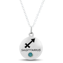 Fashion Birthstone Necklace 2016 Personality Zodiac Sagittarius Necklace Je
