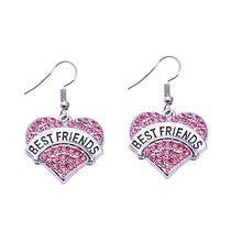 New Arrival fashion rhodium plated earring with sparkling crystals BELIEVE/