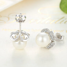 2017 Winter New 925 Sterling Silver White Large Pearls Drops Earrings For W