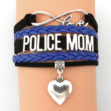 Infinity Love Police Mom Heart Charm Bracelet  Business Career Deparment Fa