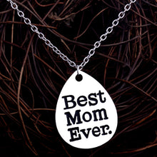 Best Mom Ever Love Necklace Mother's Gifts Charm Silver Pendant Chain Mommy