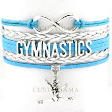 Custom  Infinity Love Gymnastics Mom Gymnast Charms Bracelets For Women Men
