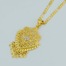 Anniyo Heart Africa Pendant Necklaces for Women,Dubai Necklace Girls,Arab J