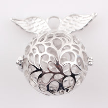 Angel Wing Cage Locket Pendant Pregnancy Chime Necklace Pendant Hollow out