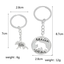 Miss Zoe Hollow MAMA BEAR BABY BEAR Mother Child Pendant Necklace Keychain