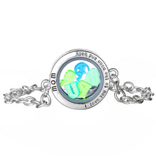 Engraved mom best gift Glass Locket Bracelets Bangles with glowing charms f
