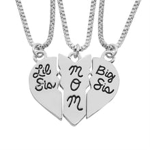 2017 3 Parts/Set Vintage Big Lit Sister Necklace With Letters Little Sis Mo