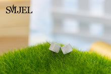 SMJEL Wholesale Tiny Square Stud Earrings for Women Simple Geometric Pendie