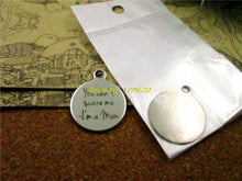 20pcs  20mm  stainless steel circle round "you can't scare me  I'm a mom  "