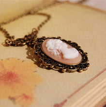 Victorian Lady Cameo Pendant Necklace Mother's Day Gifts for Mom Handmade V