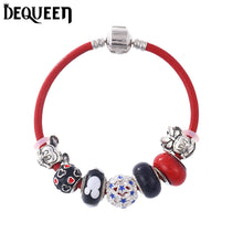 New Silver Plated Leather Bracelet with Best Mom Charm Women DIY Fit Charm