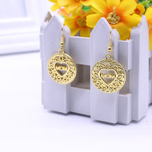 2016 Fashion Alloy Heart Shaped MOM Earrings For Women Girls boucle  Charm