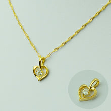 Anniyo Small Heart Pendant Necklaces for Women Gold Color Romantic Jewelry