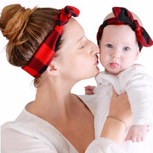 LNRRABC 2Pcs/Set Mom Fashion Baby Rabbit Ears Headband Stretch Bowknot Hair