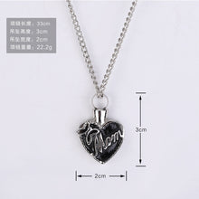 2017 New Black Memorial Mom Heart Cremation Necklace Ashes Urn Locket Penda