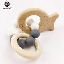 Let's Make Wooden Baby Bracelet Animal Shaped  Mom Kids Jewelry Teething Fo