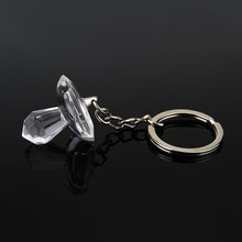 2016 New Crystal Nipple Keychain Silver Plated Metal Keyring Mother Mom Gif
