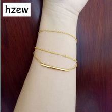 hzew simple cute chain brass bracelet women bracelets gift for mom sister f