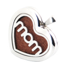 Amya Jewelry 30mm Heart Mom Aromatherapy Essential Oils Stainless Steel Per