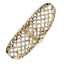 Full finger knuckle long armor ring gold silver color punk party jewelry bi