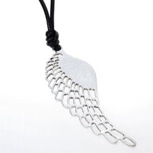 Wing necklace women biker jewelry gifts for her wife mom antique silver col