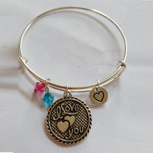65mm I love you bracelet bangle ,Adjustable Expandable Wire Bangle,special