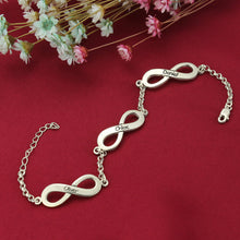 Personalized Infinity Name Bracelet Sterling Silver Custom Triple Infinity