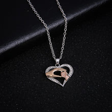 2017 New Mom Necklace Baby Heart Pendant Mother Daughter Son Child Family L