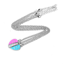 Yisoso Mother Daughter Necklace Heart Shaped 3 Pcs/Set Mom Big Sis Little S