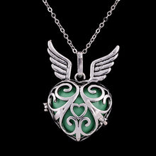 SEDmart  Angel Wings Heart Sound Bell Inside Hollow Locket Pregnant Pendant