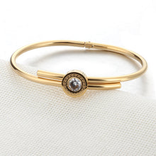 New Stainless Steel Bracelet Bangles Gold Silver Rose gold Bracelet with CZ