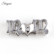 10PCS Alloy Rhinestone MOM Slide Charms fit DIY Wristband Silver/Gold Color