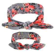 2pcs Mom Baby Toddler Infant Flower Floral Hairband Turban DIY Rabbit Bowkn