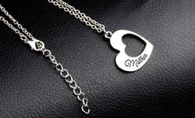 Statement Heart Mother Daughter Necklaces Hollow Splicing Necklace polishin
