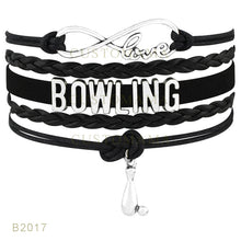 (10 pcs/lot) Infinity Love Bowling Mom Bowlings Charms Bracelets Jewelry Fo