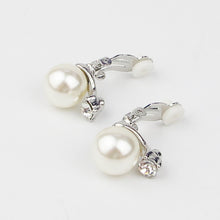 Hot Sale Earrings Style White Pearl Earring With Rhinestone No Piercing Pea