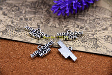 20pcs     25*10MM Antique silver AIR FORCE MOM Charms  DIY Charms Pendants-