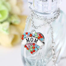Bespmosp 24PCS/Lot Wholesale Mom Crystal Trendy Pendant Chain Necklace Mult
