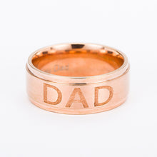 'LOVE YOU DAD' Titanium Carving Ring Women's Ring Mother's Day Gift for Mom